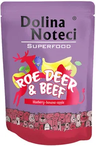 DOLINA NOTECI SUPERFOODS saszetka z dziczyzną i wołowiną dla psów 300 g
